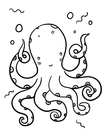 Раскраска: осьминог (Животные) #19050 - Бесплатные раскраски для печати