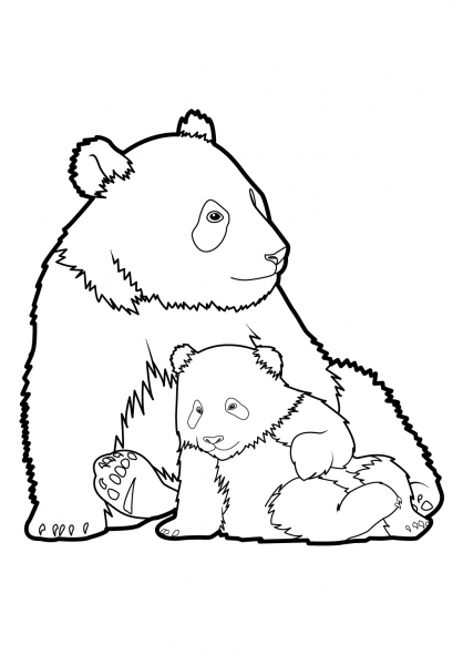 Раскраска: панда (Животные) #12454 - Бесплатные раскраски для печати