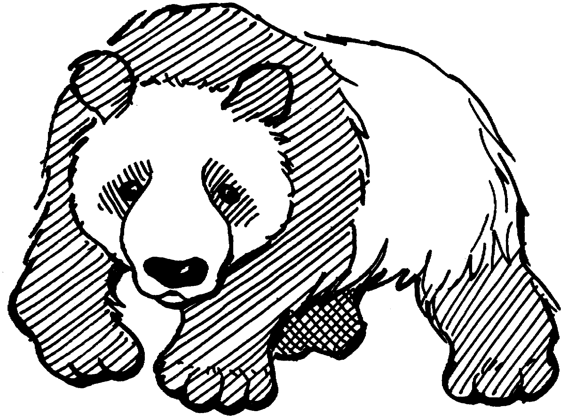 Раскраска: панда (Животные) #12462 - Бесплатные раскраски для печати