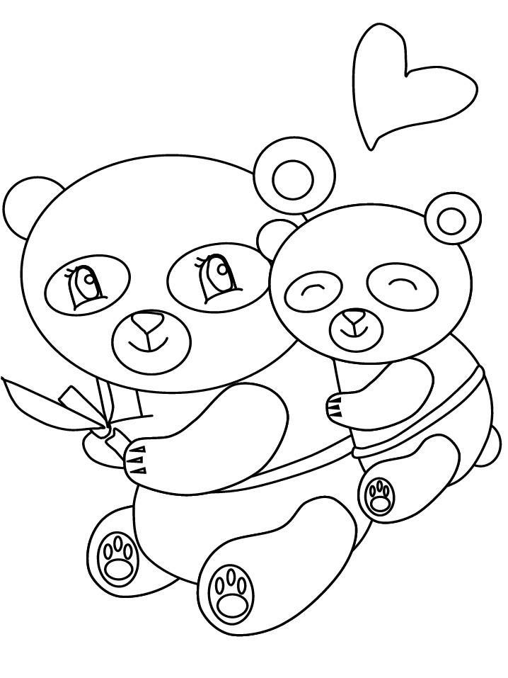 Раскраска: панда (Животные) #12520 - Бесплатные раскраски для печати