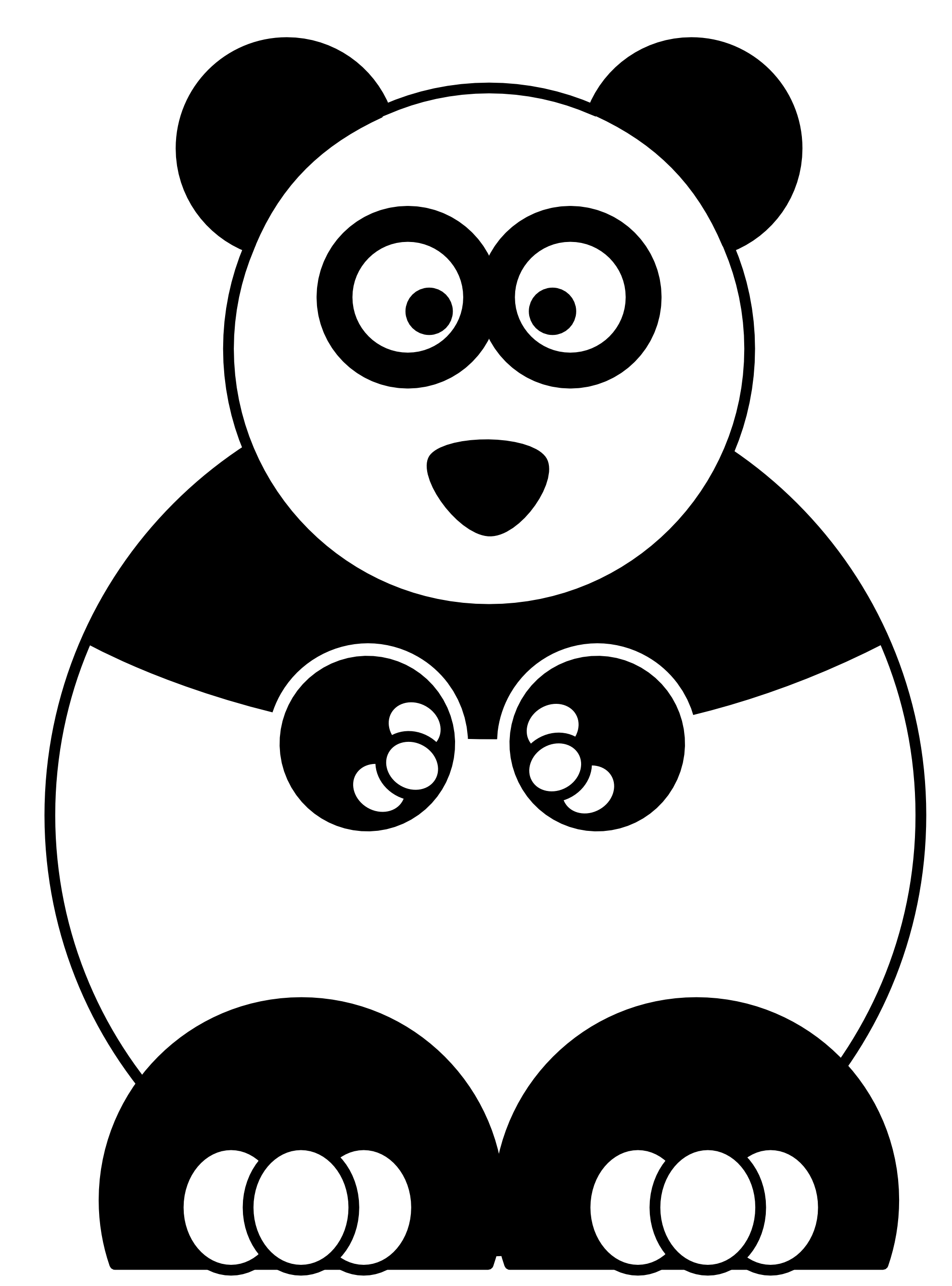 Раскраска: панда (Животные) #12538 - Бесплатные раскраски для печати