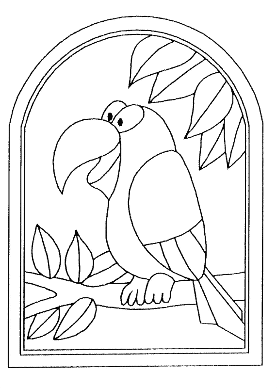 Раскраска: попугай (Животные) #16067 - Бесплатные раскраски для печати