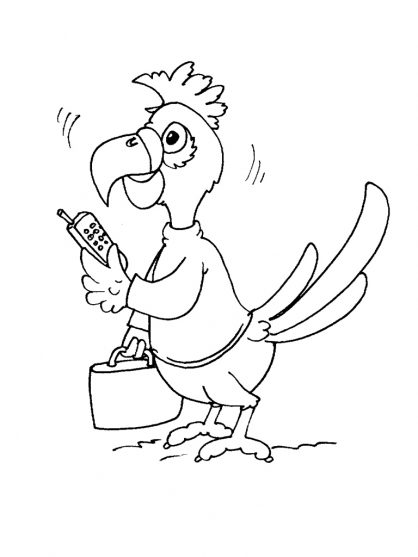 Раскраска: попугай (Животные) #16127 - Бесплатные раскраски для печати