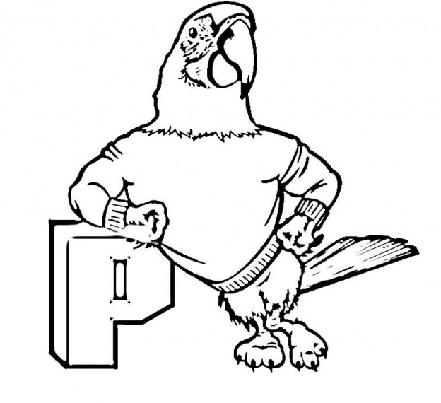 Раскраска: попугай (Животные) #16187 - Бесплатные раскраски для печати