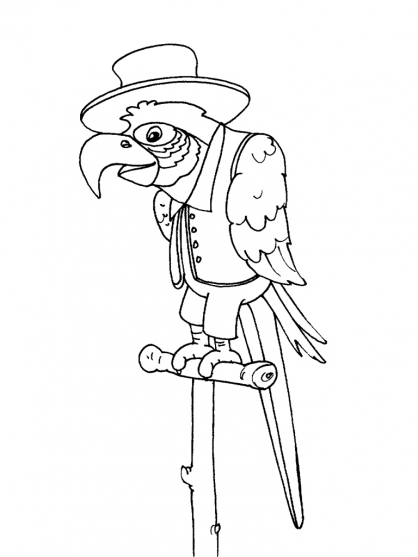 Раскраска: попугай (Животные) #16248 - Бесплатные раскраски для печати