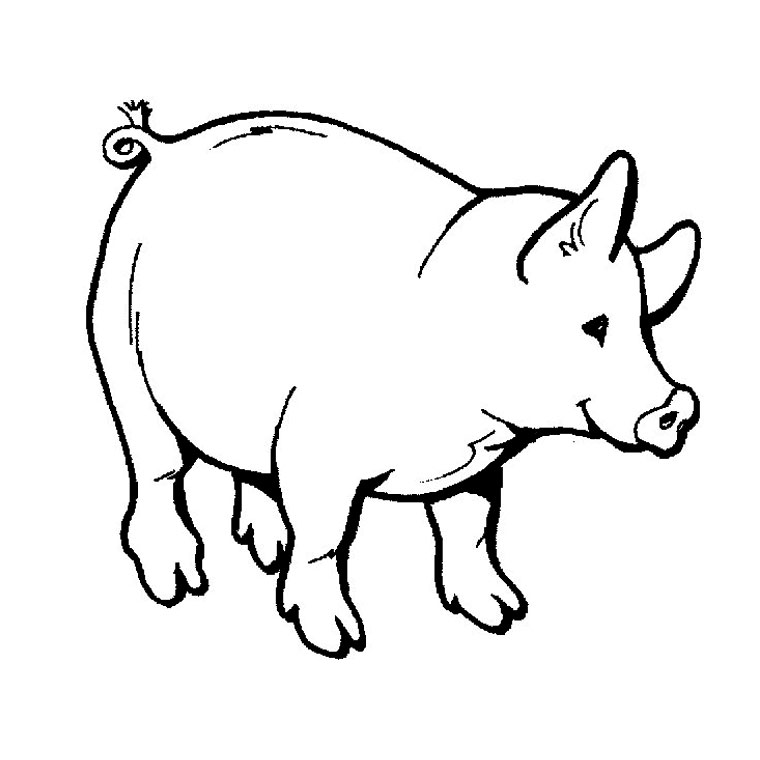 Раскраска: свинья (Животные) #3585 - Бесплатные раскраски для печати