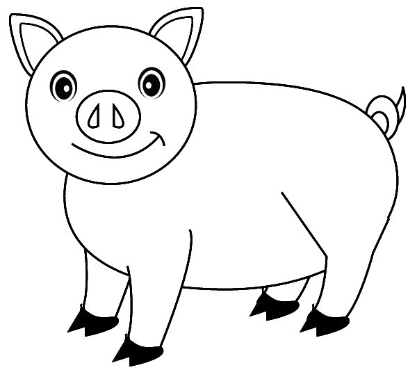 Раскраска: свинья (Животные) #3587 - Бесплатные раскраски для печати