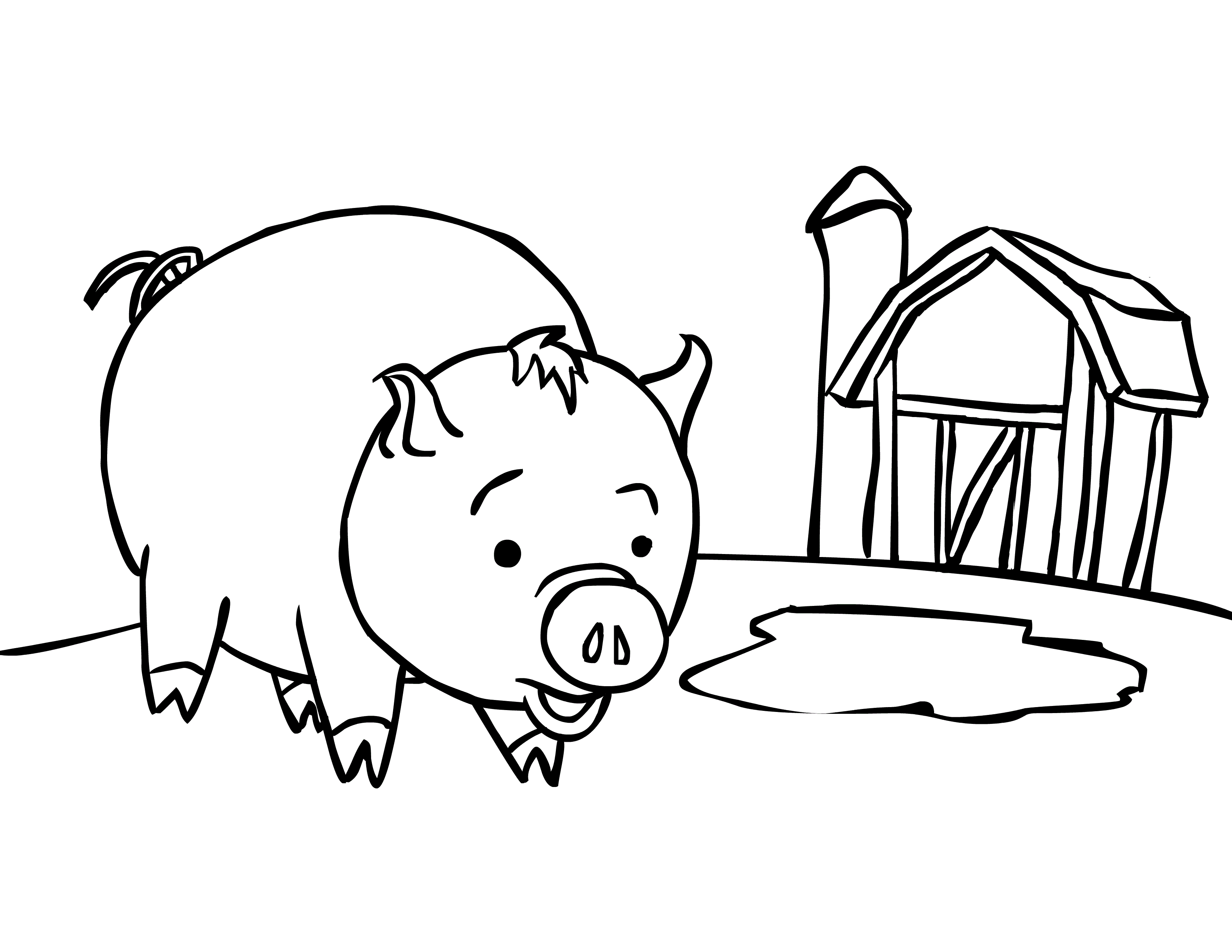Раскраска: свинья (Животные) #3598 - Бесплатные раскраски для печати