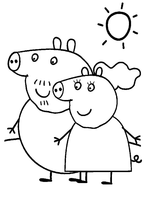 Раскраска: свинья (Животные) #3600 - Бесплатные раскраски для печати