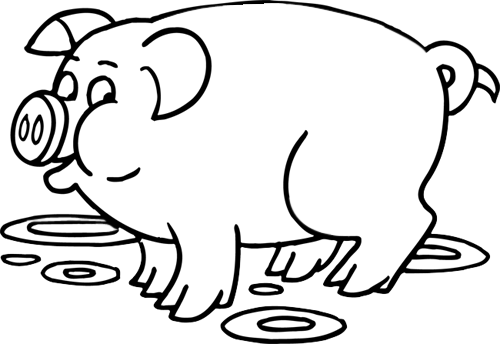 Раскраска: свинья (Животные) #3609 - Бесплатные раскраски для печати