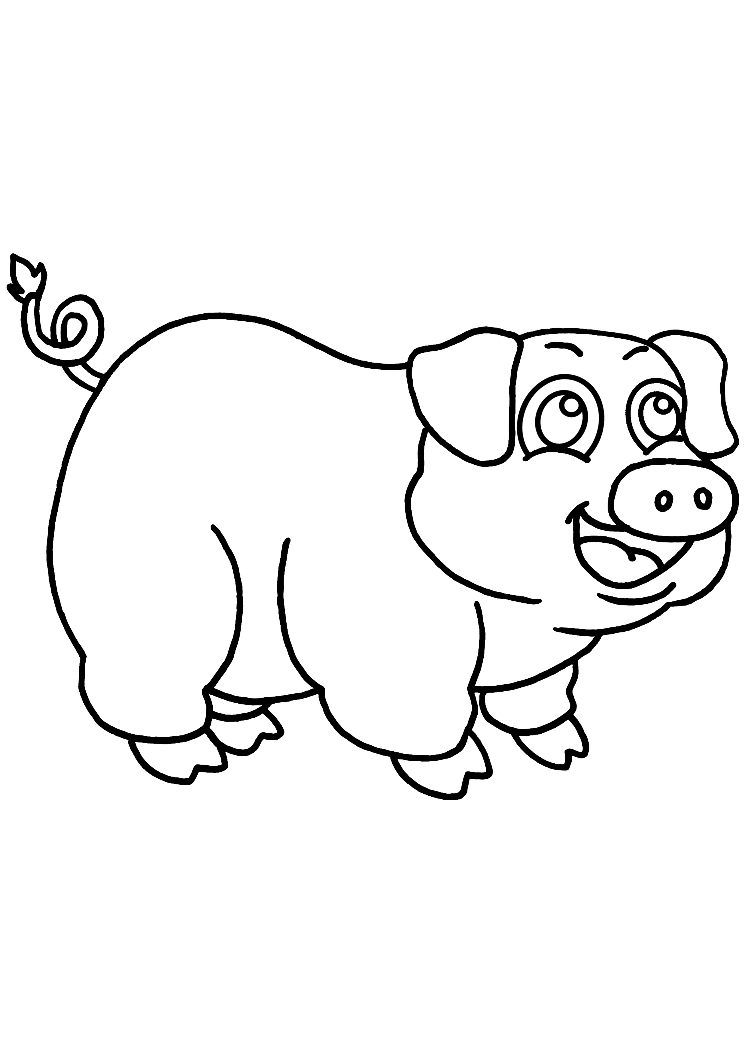 Раскраска: свинья (Животные) #3620 - Бесплатные раскраски для печати