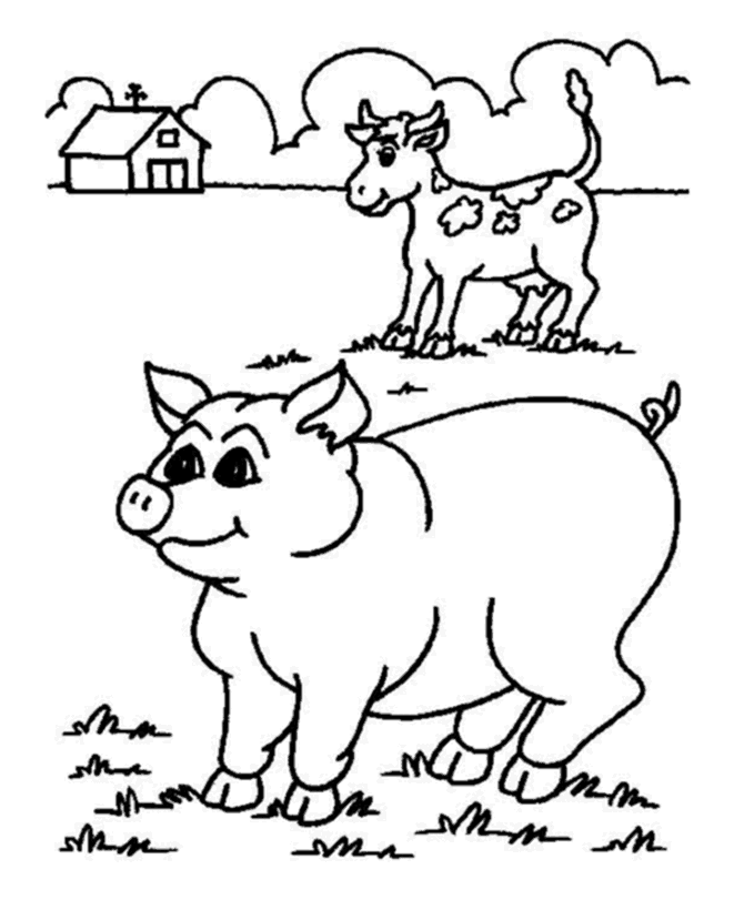 Раскраска: свинья (Животные) #3629 - Бесплатные раскраски для печати