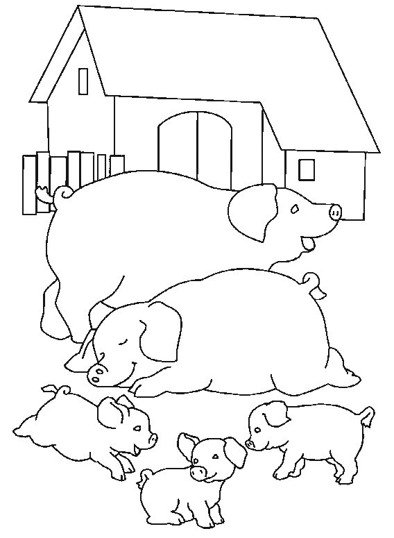 Раскраска: свинья (Животные) #3675 - Бесплатные раскраски для печати