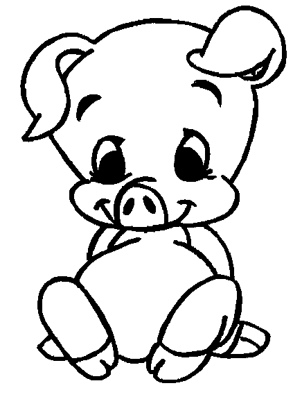 Раскраска: свинья (Животные) #3681 - Бесплатные раскраски для печати