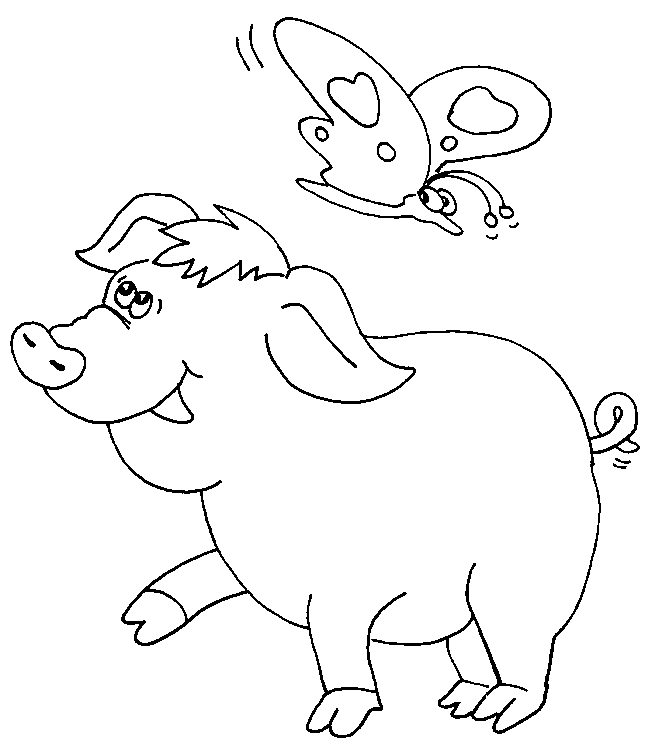 Раскраска: свинья (Животные) #3696 - Бесплатные раскраски для печати