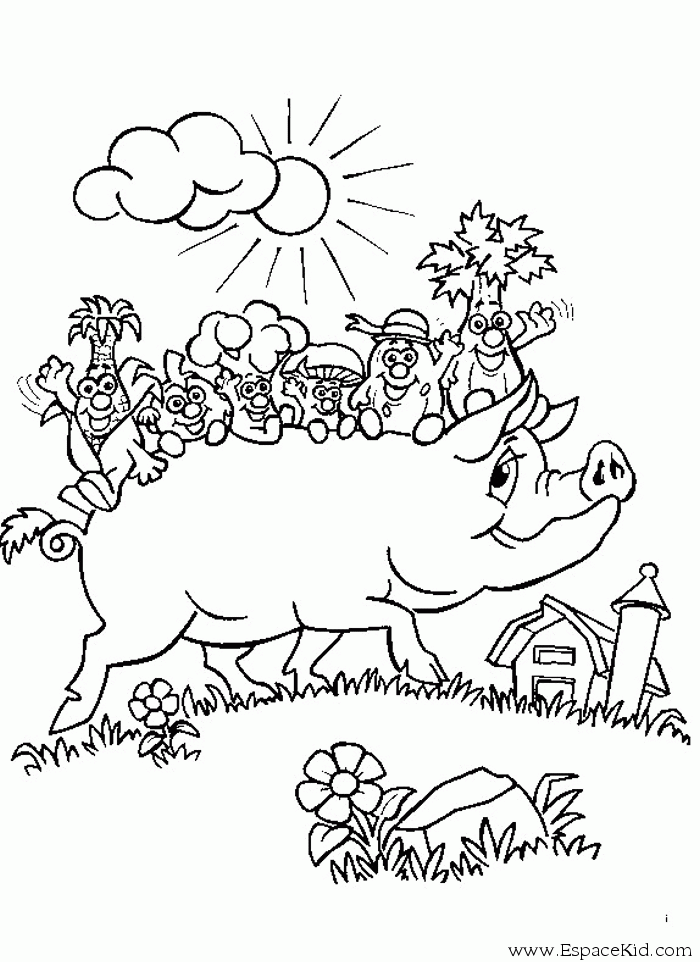 Раскраска: свинья (Животные) #3707 - Бесплатные раскраски для печати