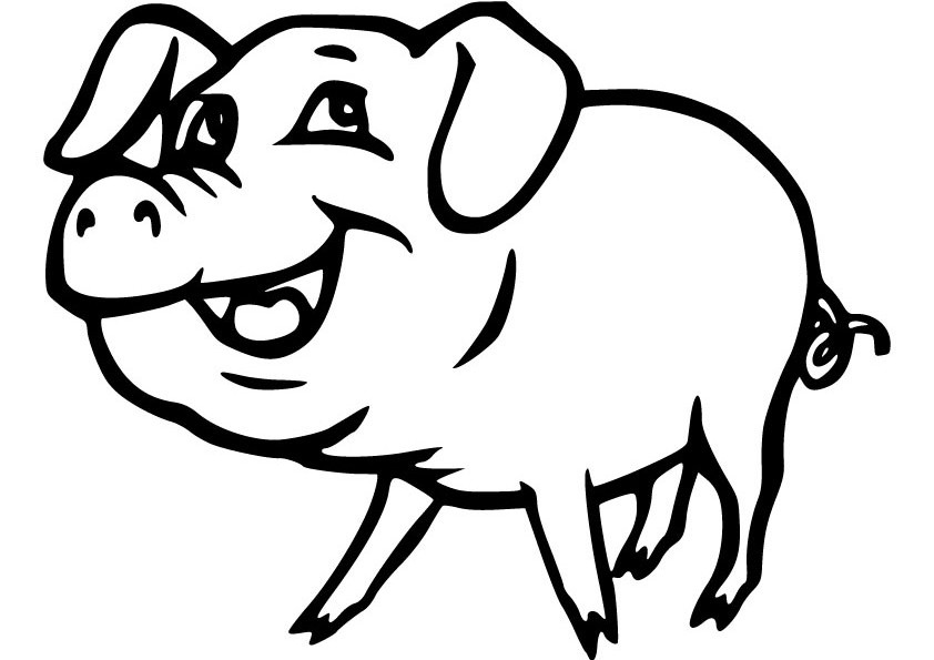 Раскраска: свинья (Животные) #3710 - Бесплатные раскраски для печати