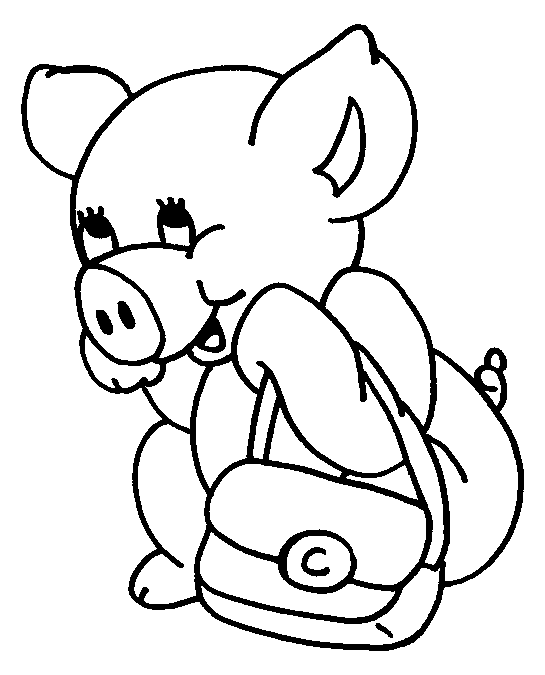 Раскраска: свинья (Животные) #3723 - Бесплатные раскраски для печати
