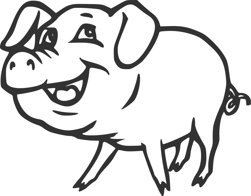 Раскраска: свинья (Животные) #3769 - Бесплатные раскраски для печати