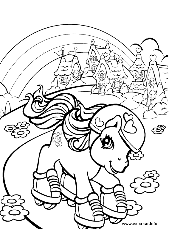 Раскраска: пони (Животные) #17864 - Бесплатные раскраски для печати