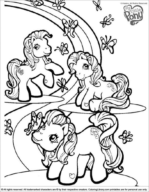 Раскраска: пони (Животные) #18014 - Бесплатные раскраски для печати