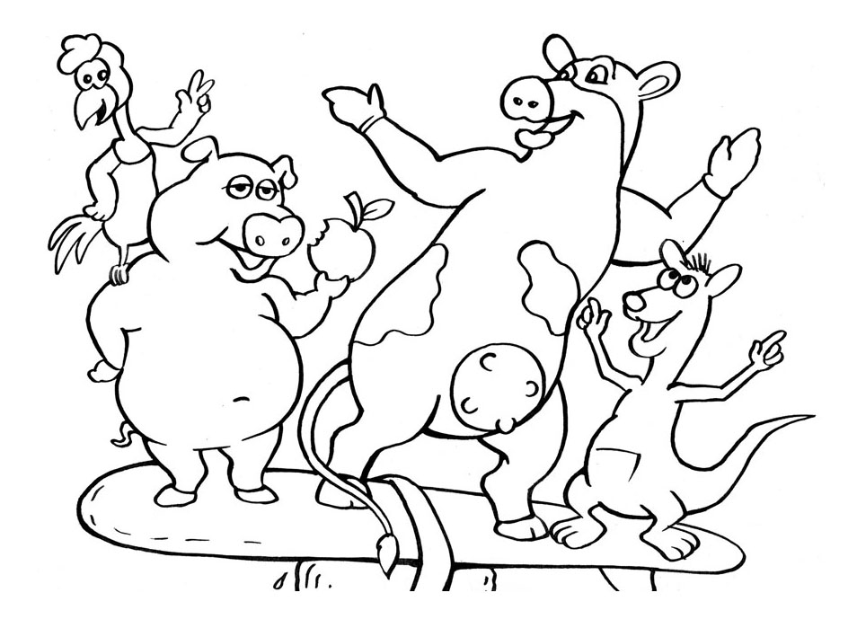 Раскраска: свинина (Животные) #17656 - Бесплатные раскраски для печати