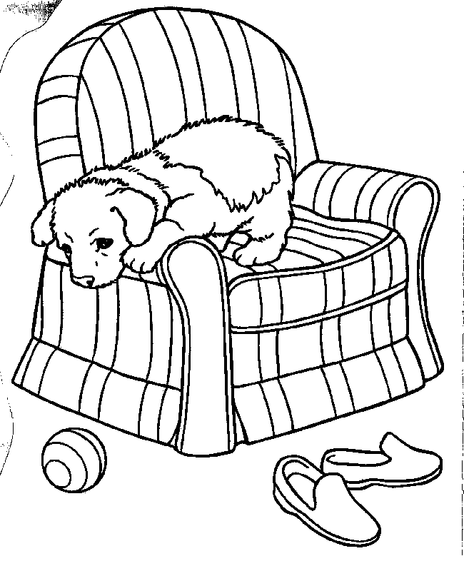 Раскраска: щенок (Животные) #2917 - Бесплатные раскраски для печати