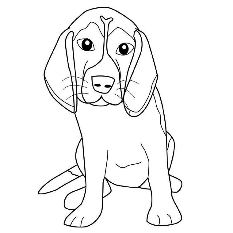Раскраска: щенок (Животные) #2925 - Бесплатные раскраски для печати
