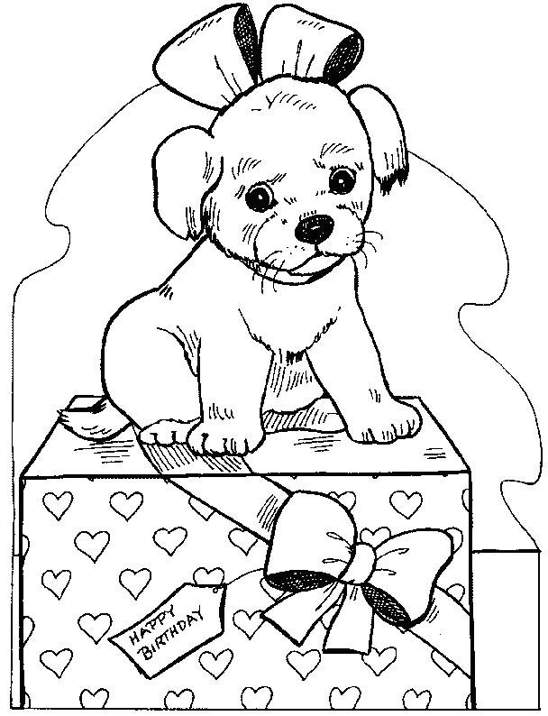 Раскраска: щенок (Животные) #2967 - Бесплатные раскраски для печати