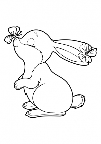 Раскраска: кролик (Животные) #9565 - Бесплатные раскраски для печати