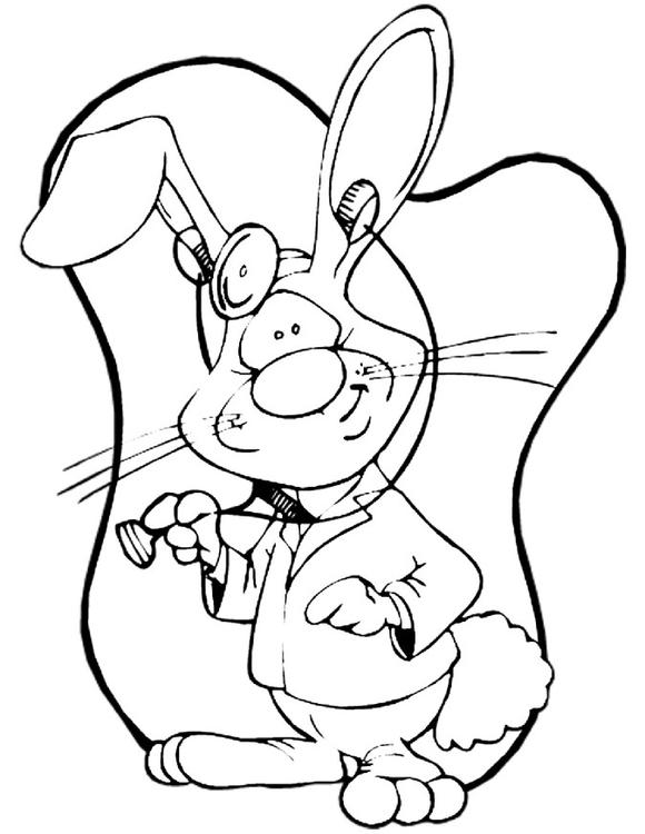 Раскраска: кролик (Животные) #9671 - Бесплатные раскраски для печати