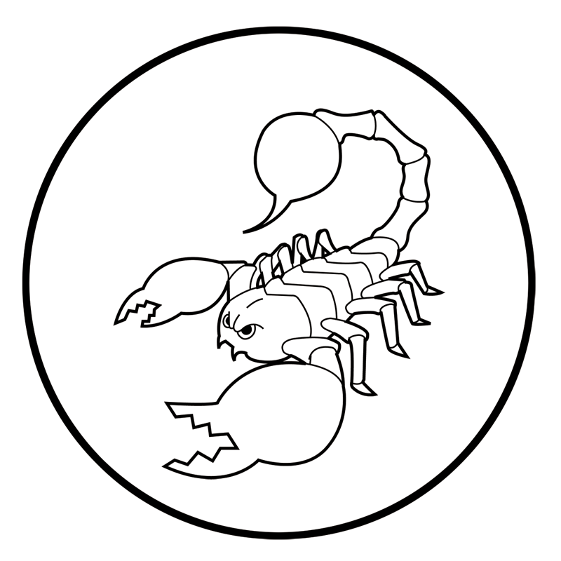 Раскраска: Скорпион (Животные) #14542 - Бесплатные раскраски для печати