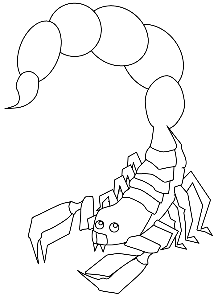 Раскраска: Скорпион (Животные) #14623 - Бесплатные раскраски для печати