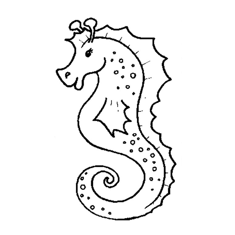 Раскраска: морской конек (Животные) #18594 - Бесплатные раскраски для печати