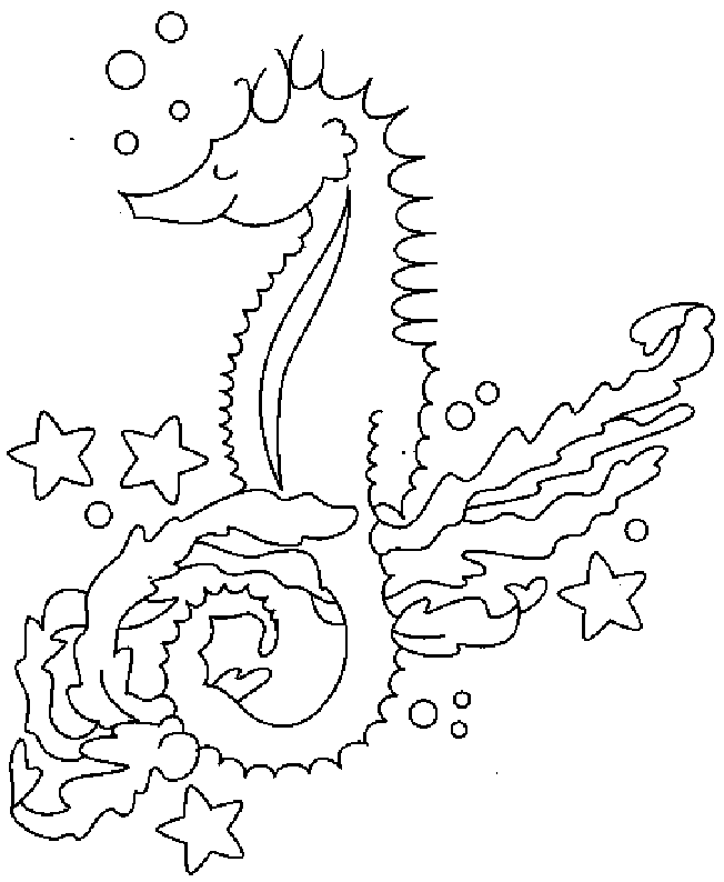 Раскраска: морской конек (Животные) #18620 - Бесплатные раскраски для печати