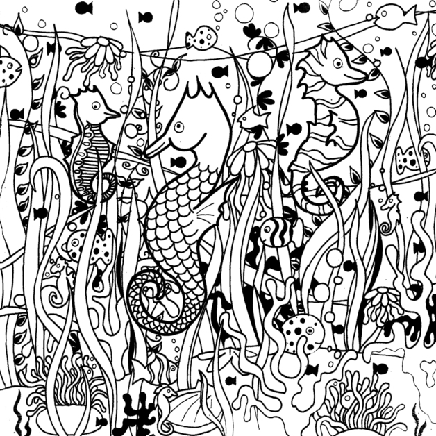 Раскраска: морской конек (Животные) #18642 - Бесплатные раскраски для печати