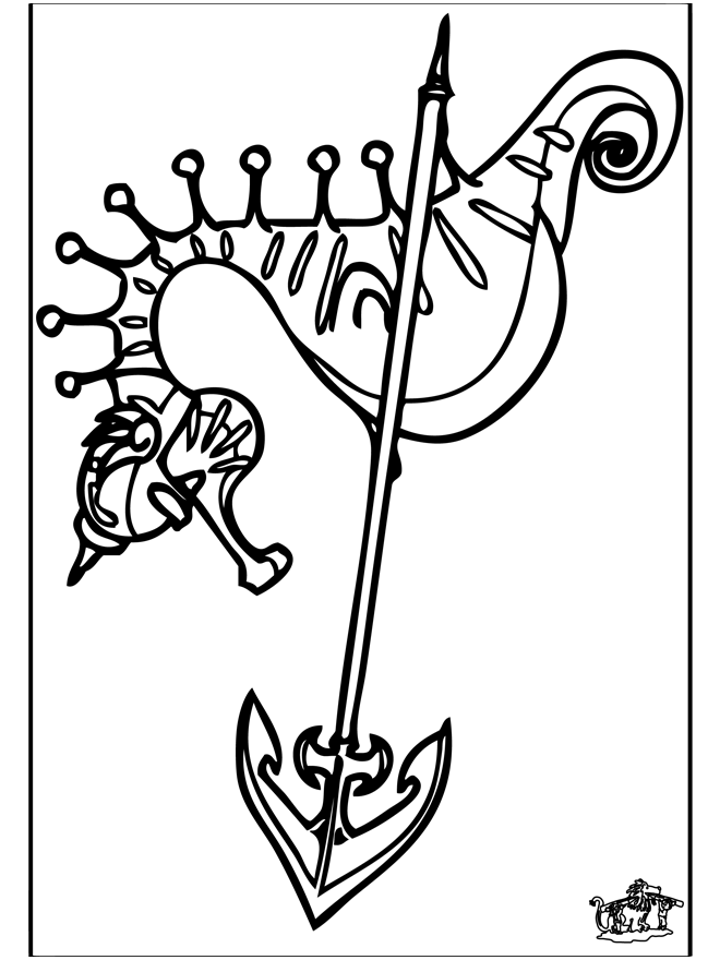 Раскраска: морской конек (Животные) #18655 - Бесплатные раскраски для печати