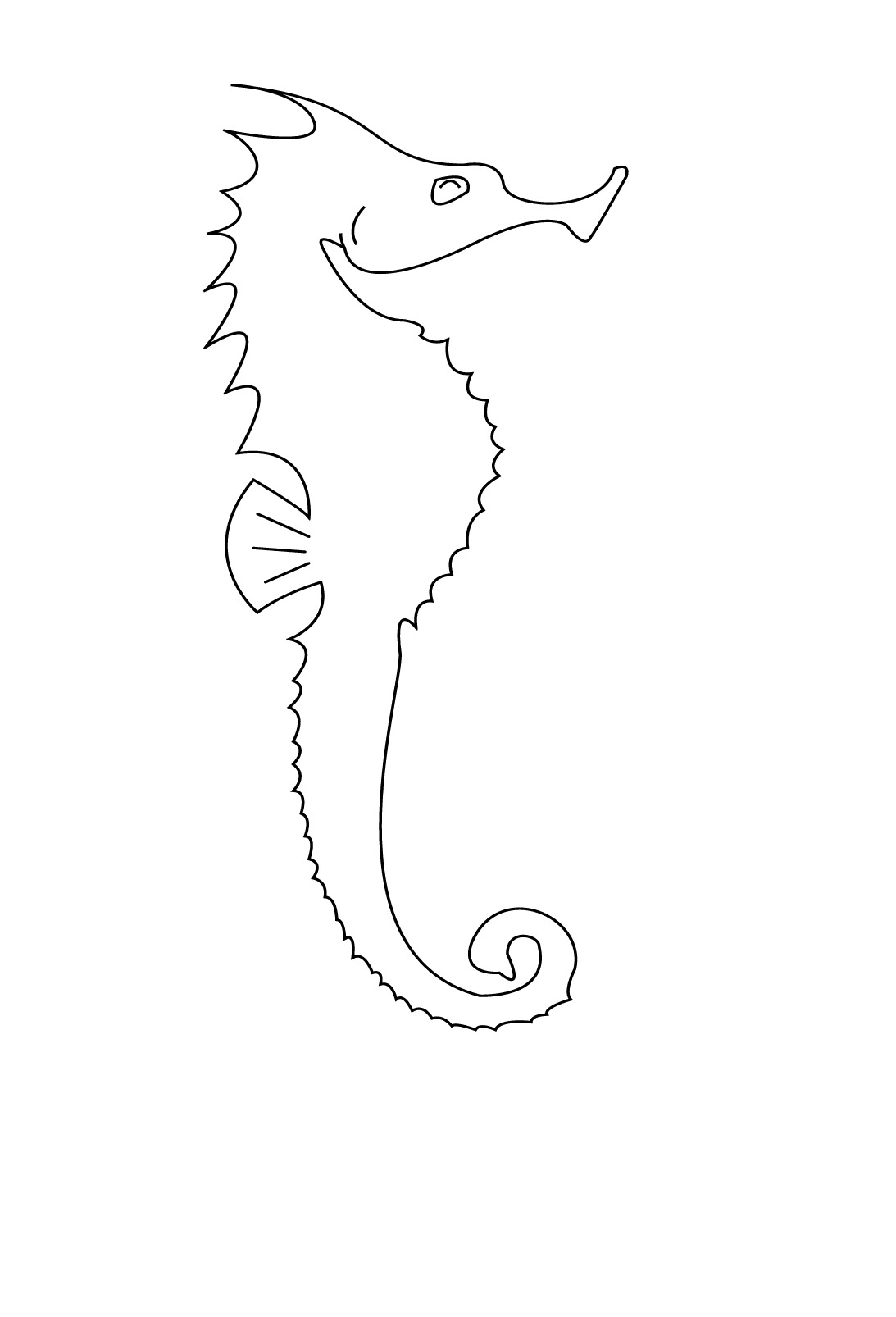 Раскраска: морской конек (Животные) #18665 - Бесплатные раскраски для печати