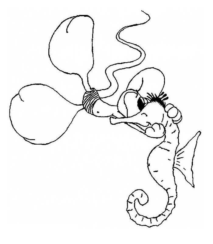 Раскраска: морской конек (Животные) #18675 - Бесплатные раскраски для печати