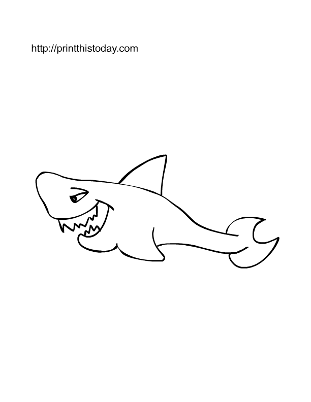 Раскраска: акула (Животные) #14804 - Бесплатные раскраски для печати