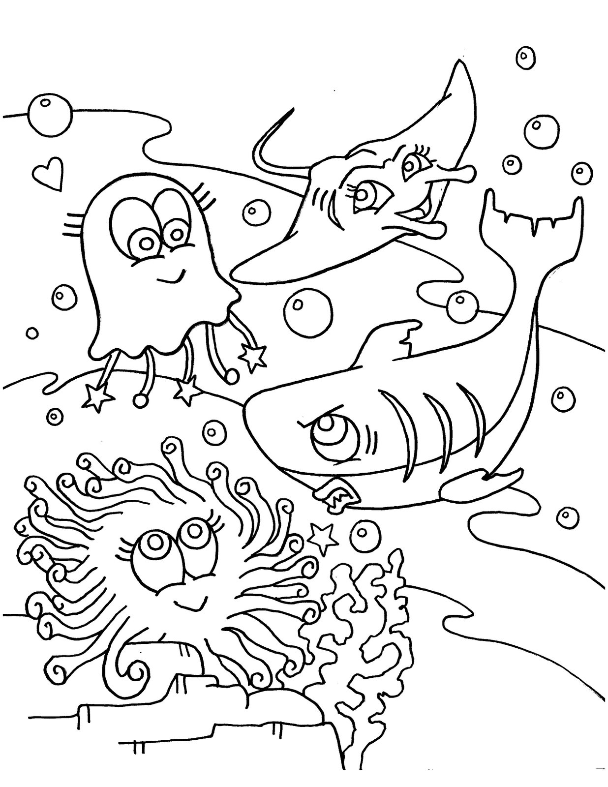 Раскраска: акула (Животные) #14825 - Бесплатные раскраски для печати