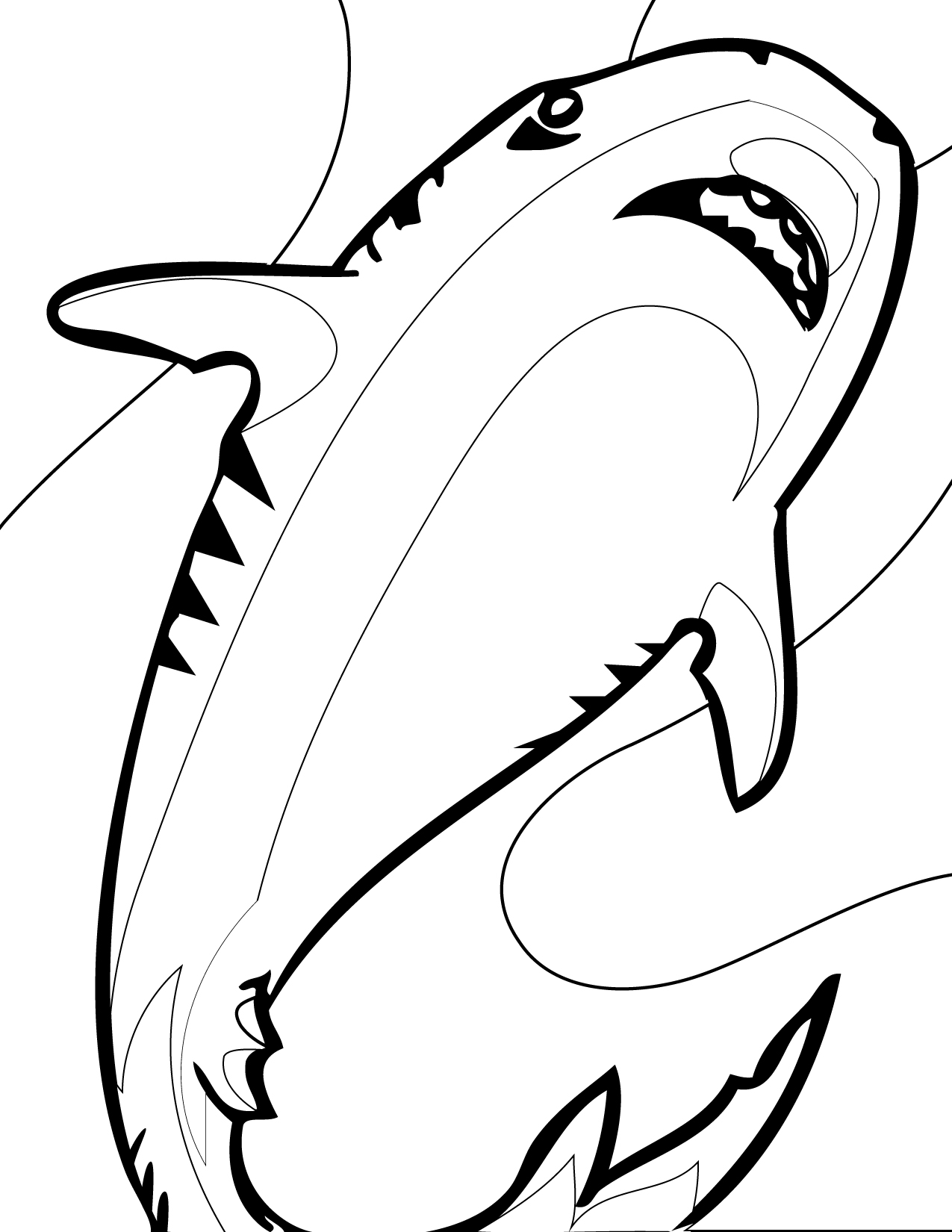 Раскраска: акула (Животные) #14955 - Бесплатные раскраски для печати