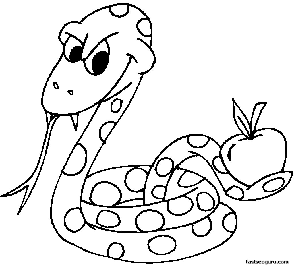 Раскраска: змея (Животные) #14436 - Бесплатные раскраски для печати