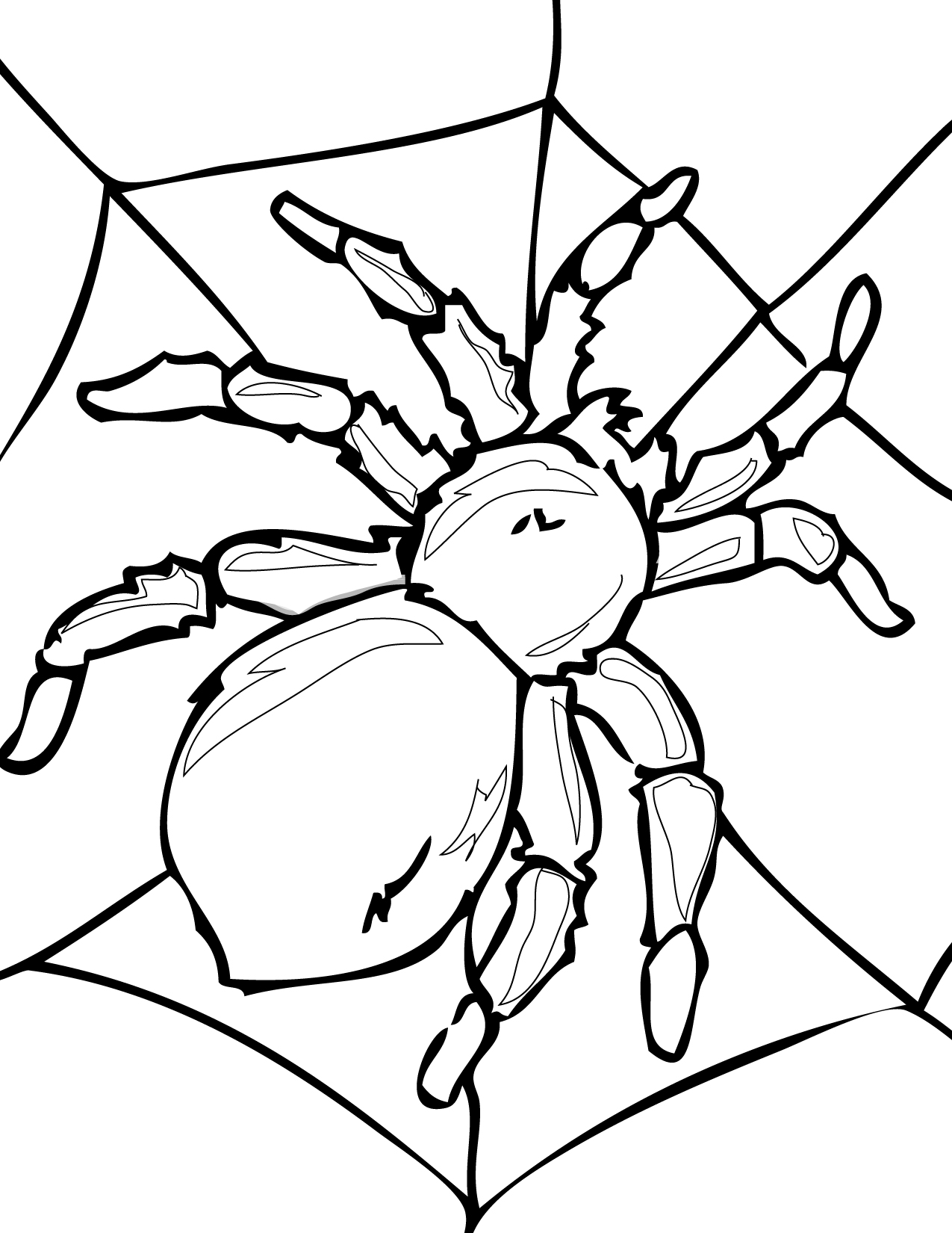 Раскраска: паук (Животные) #595 - Бесплатные раскраски для печати