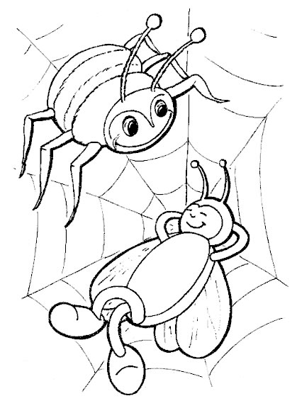 Раскраска: паук (Животные) #654 - Бесплатные раскраски для печати
