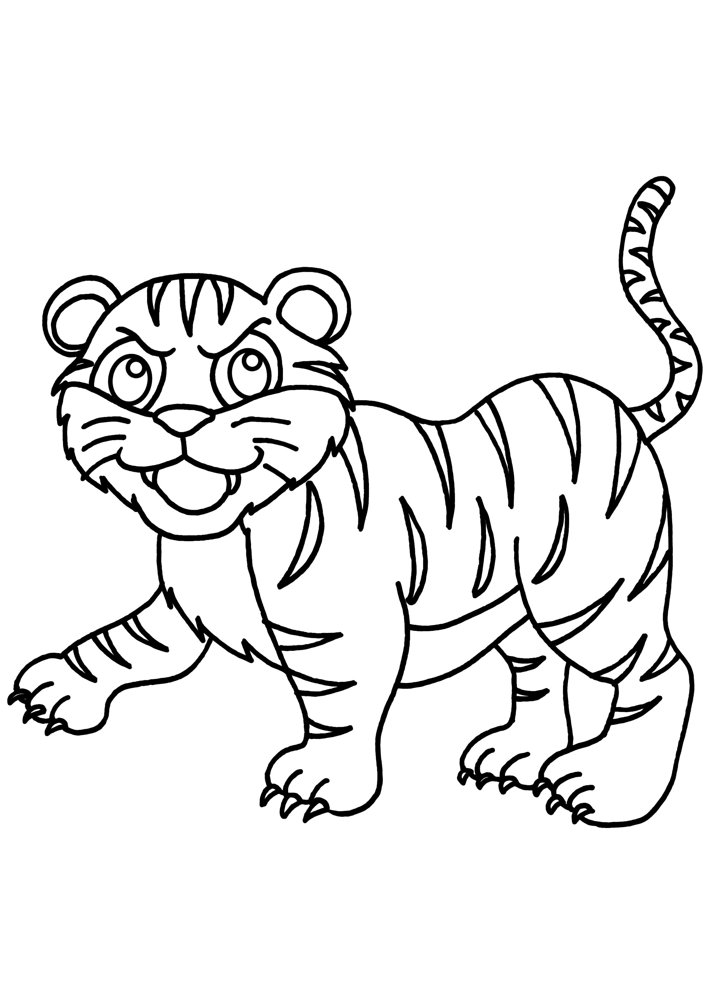 Раскраска: Tigris (Животные) #13625 - Бесплатные раскраски для печати