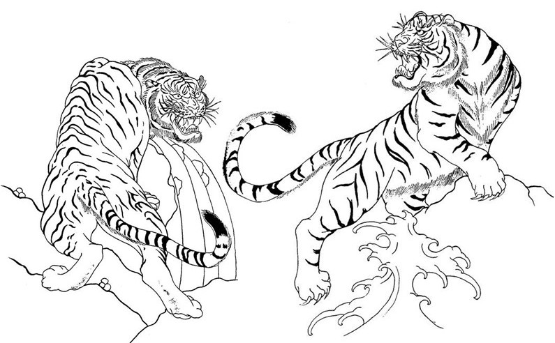 Раскраска: Tigris (Животные) #13705 - Бесплатные раскраски для печати