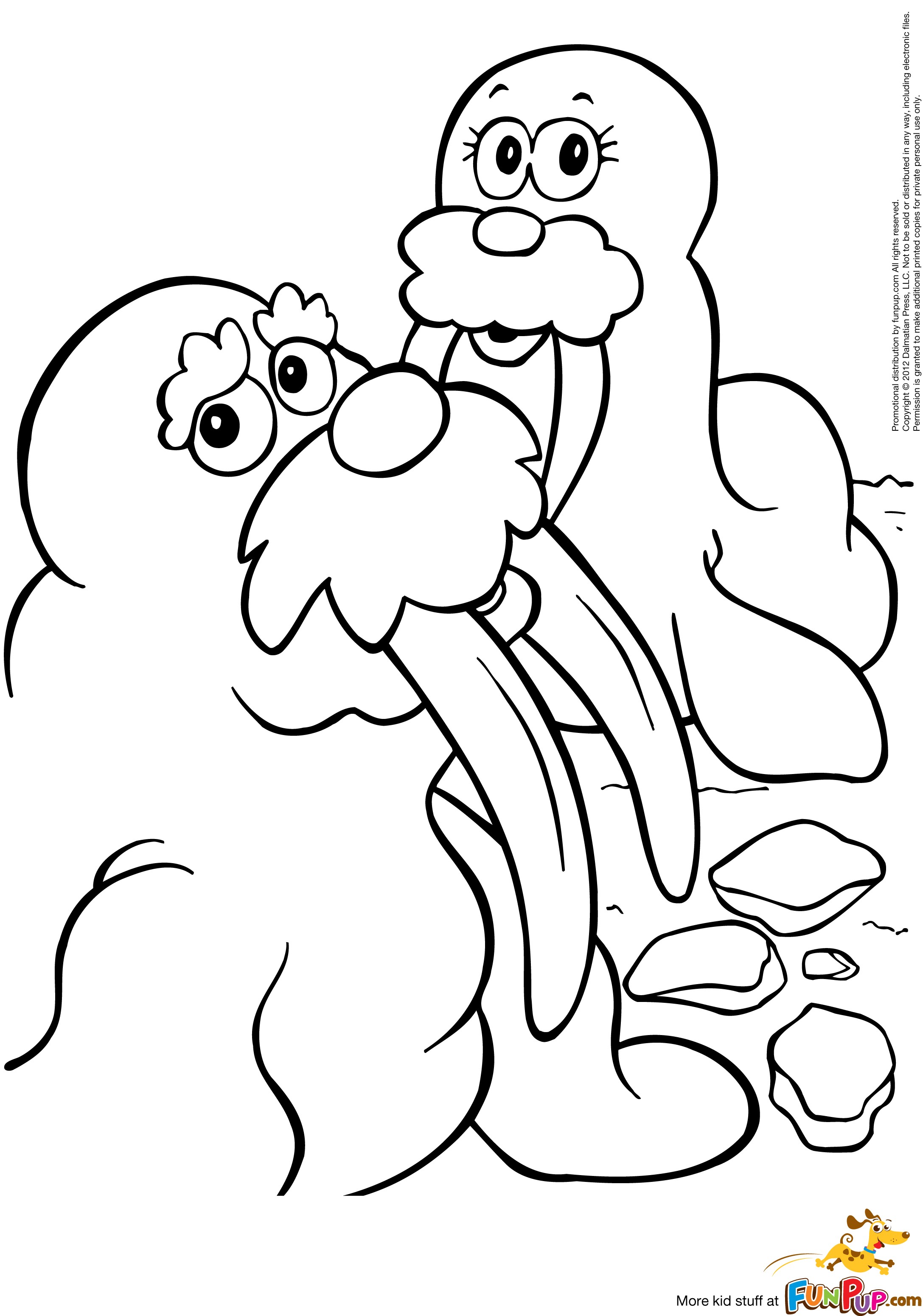 Раскраска: морж (Животные) #16555 - Бесплатные раскраски для печати
