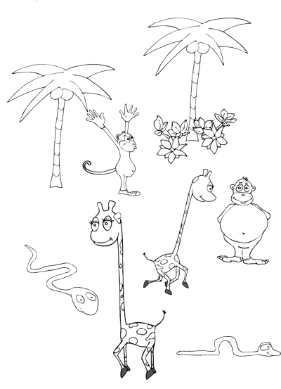 Раскраска: Дикие животные / джунгли (Животные) #21200 - Бесплатные раскраски для печати