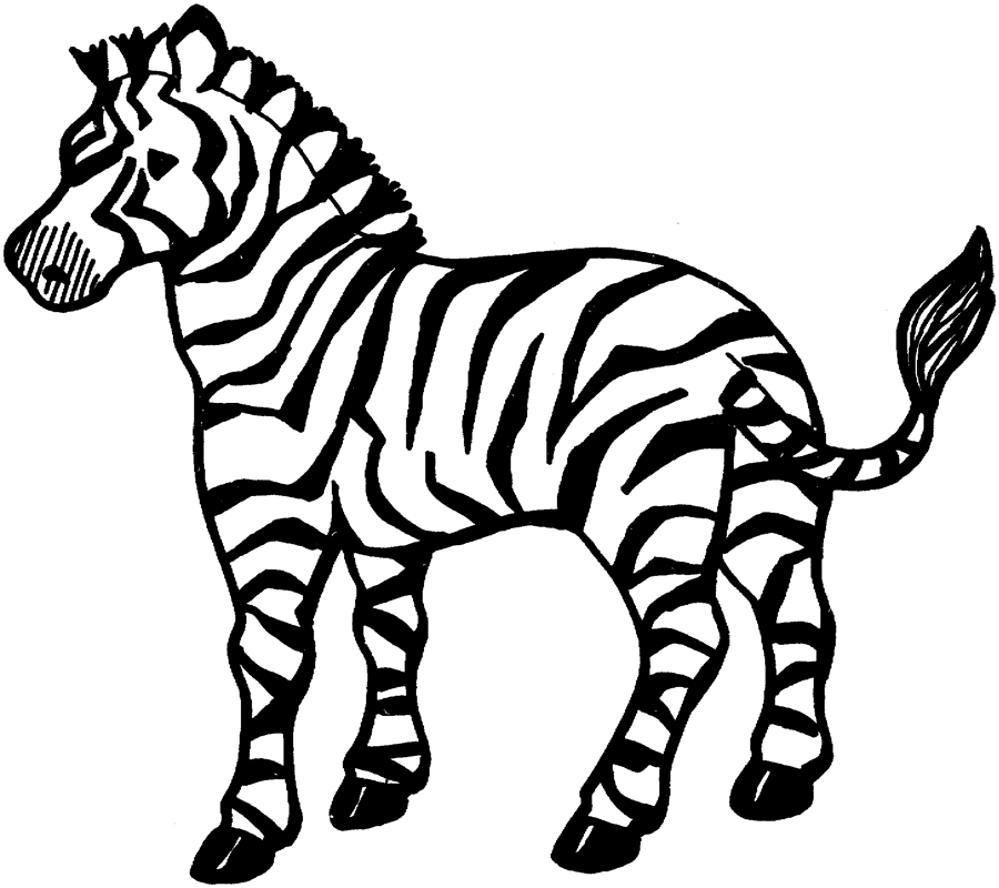 Раскраска: зебра (Животные) #12937 - Бесплатные раскраски для печати